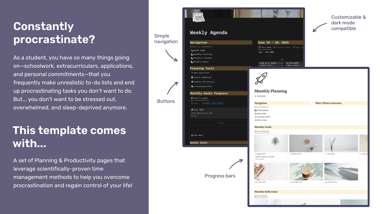 All-in-one Student Notion Dashboard 1.0