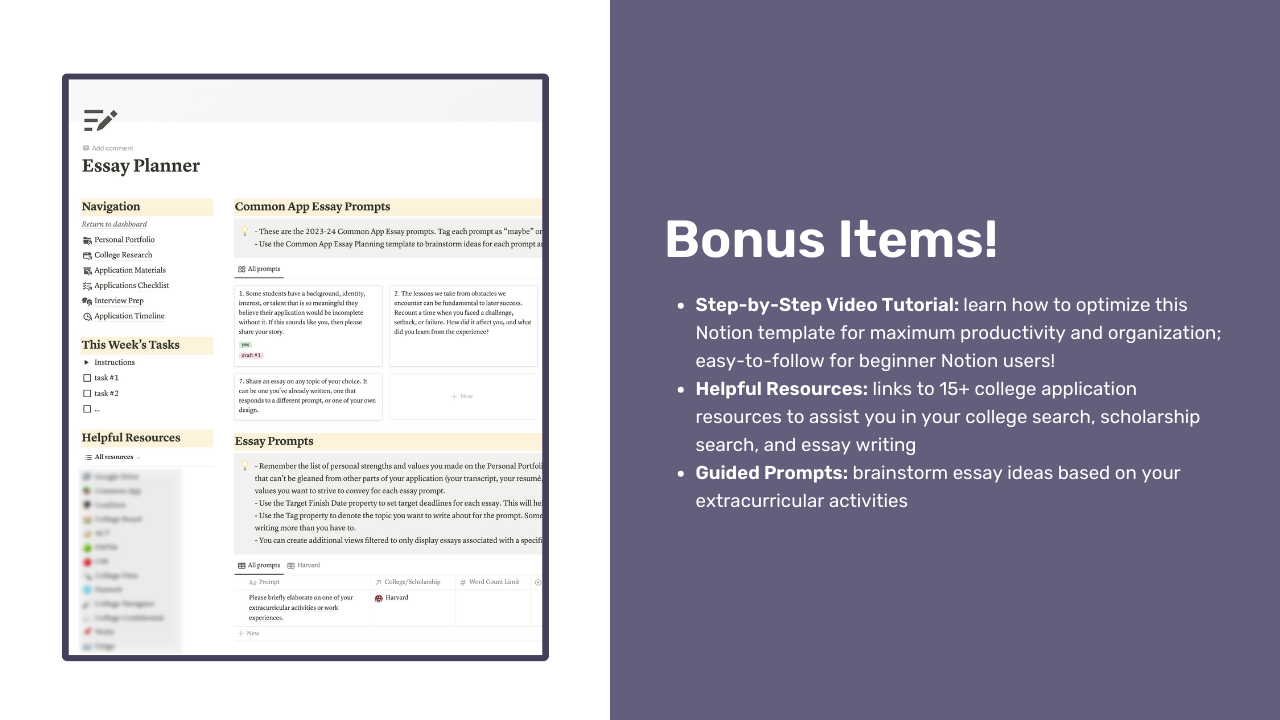 All-in-One College Application Organizer