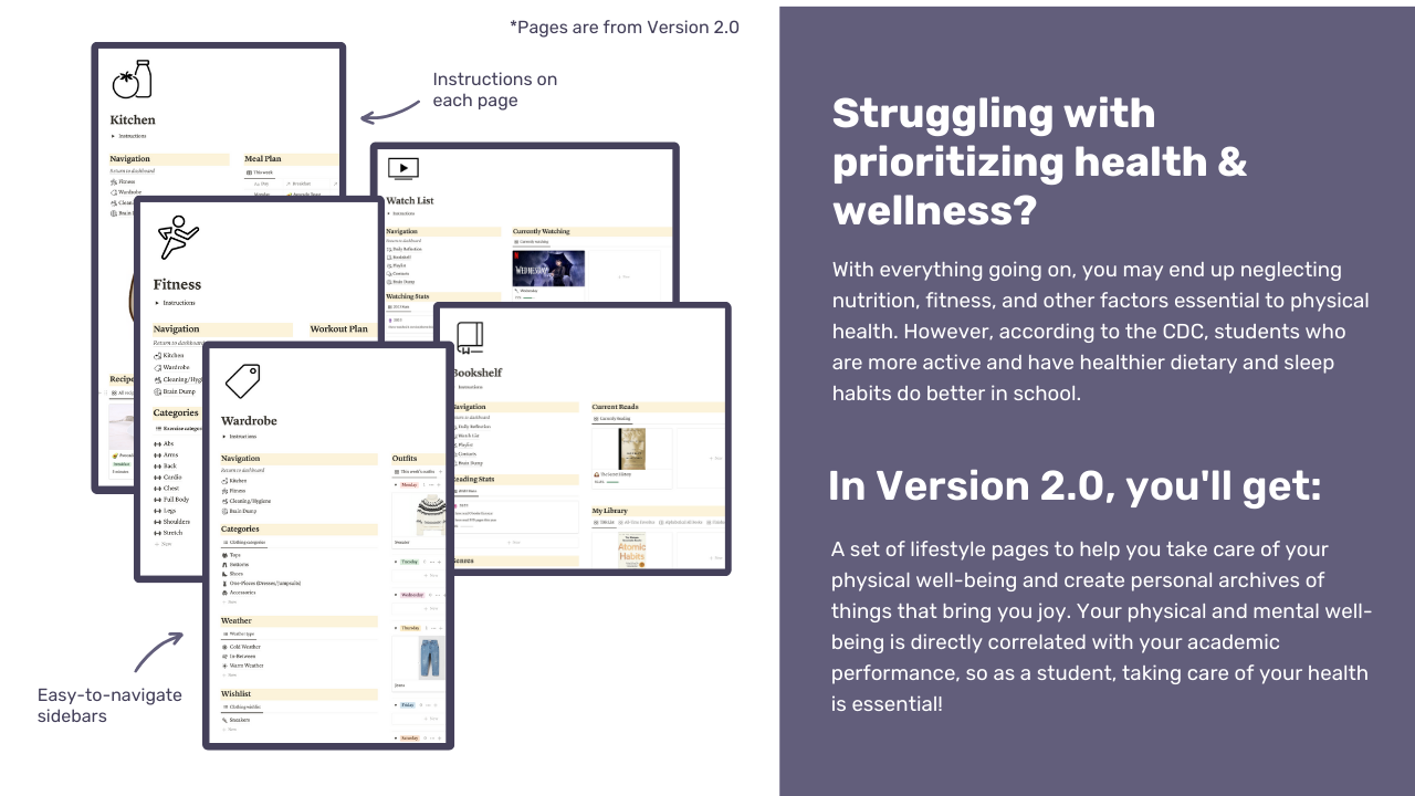 All-in-one Student Notion Dashboard 1.0