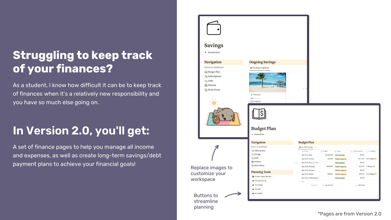 All-in-one Student Notion Dashboard 1.0