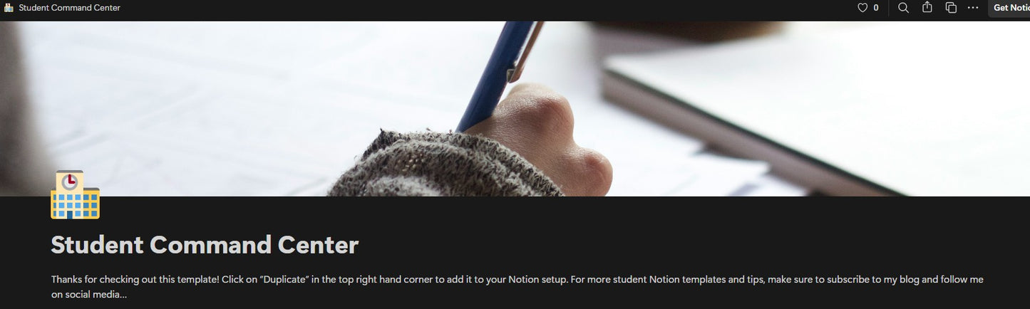 Notion Student Command Center