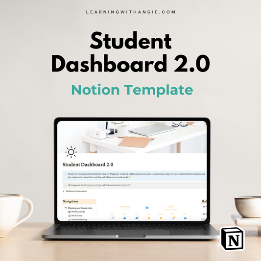 All-in-One Student Notion Dashboard 2.0