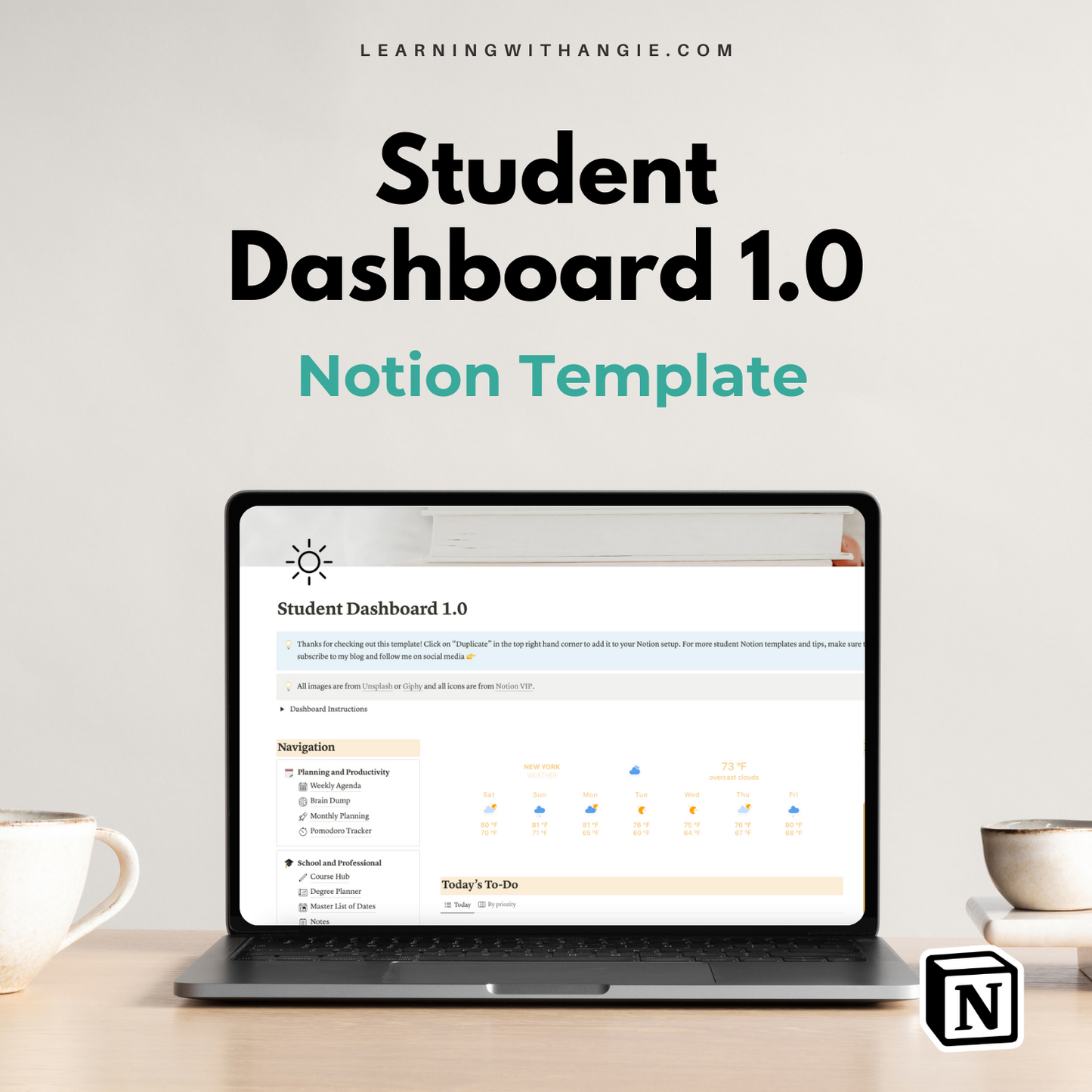 All-in-one Student Notion Dashboard 1.0